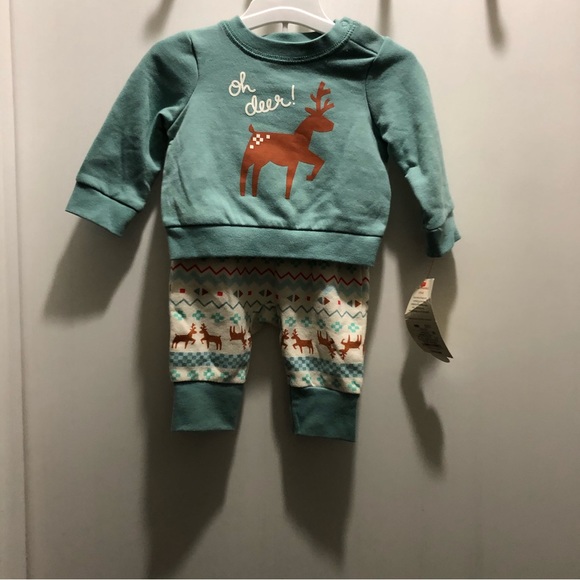 NWT Baby New Born Cat &Jack Green and White color Comfortable and Easy to wear - Picture 3 of 10